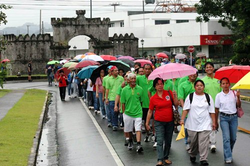 Hundreds of government employees from the Subic Bay Metropolitan Authority and local government units in Olongapo City and Zambales join a fun walk in celebration of the 112th anniversary of Philippine Civil Service.