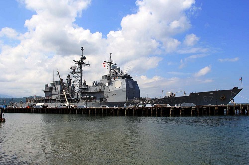 USS Shiloh in Subic Bay
