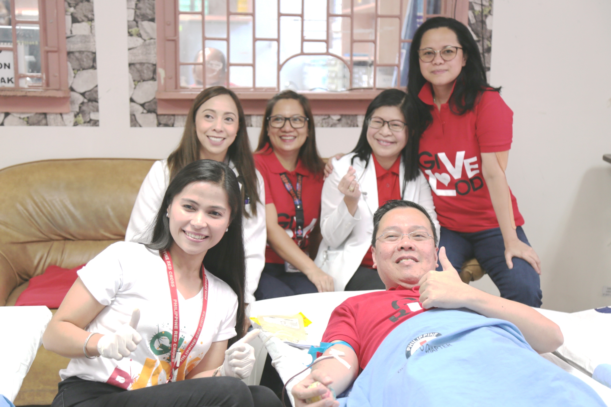 SBMA Chairman and Administrator Wilma T. Eisma (right) join SBMA doctors in observing the SBMA bloodletting project on Friday, Feb. 23