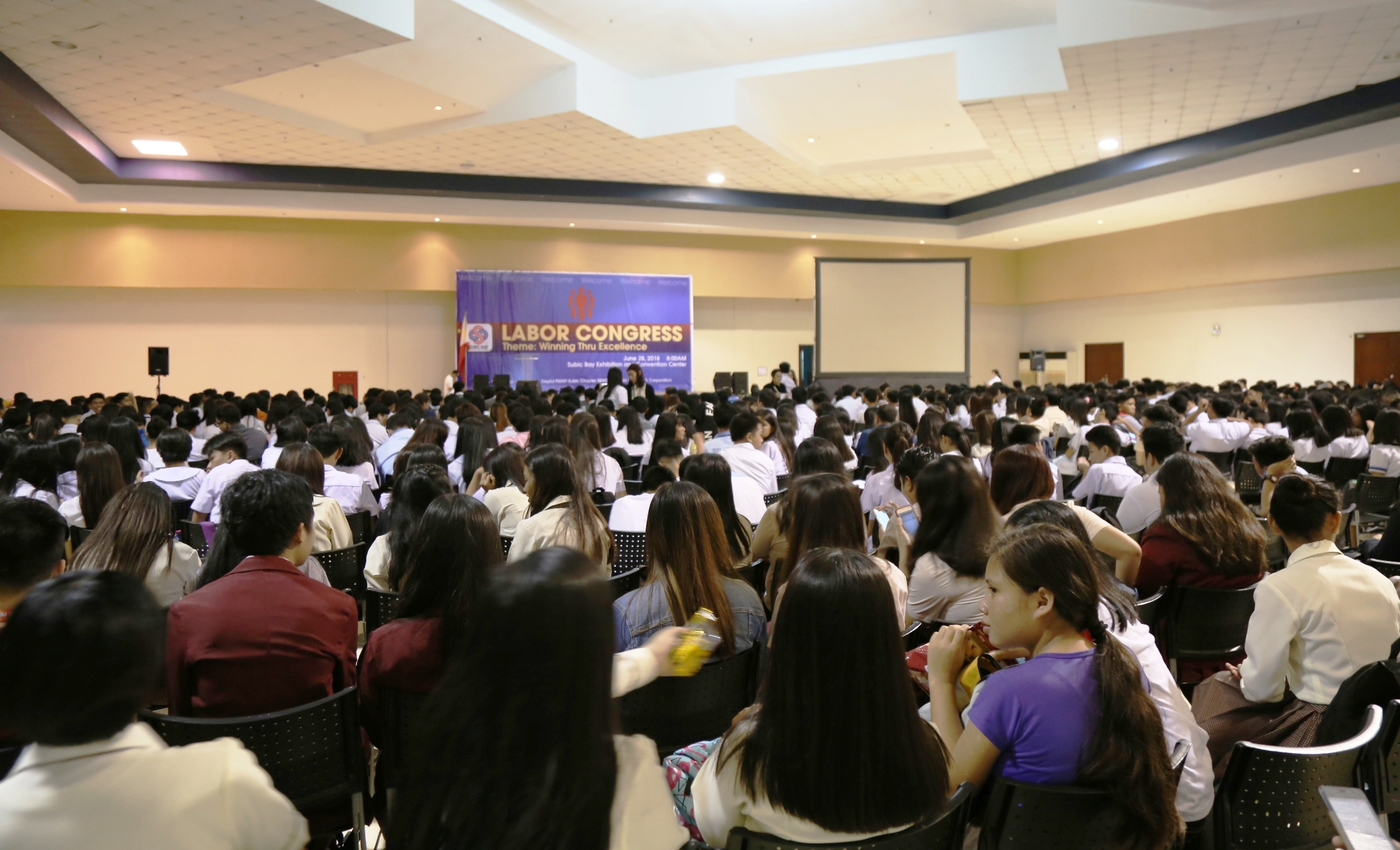 Business locators, students and teachers, as well as concerned government agencies attend the Labor Congress organized by the SBMA on June 28 at the Subic Bay Exhibition and Convention Center.