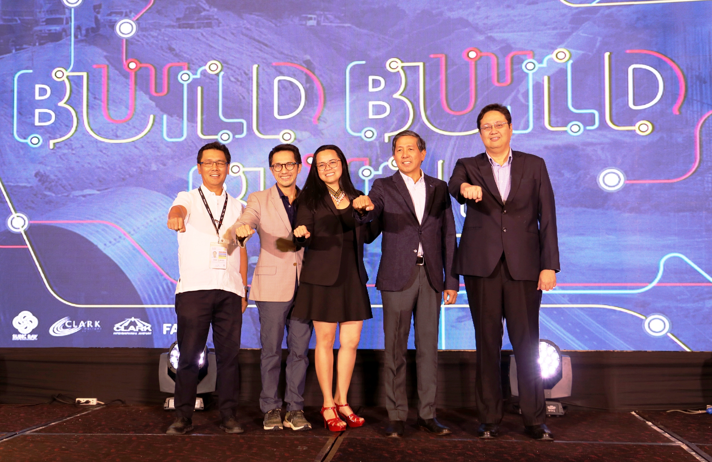 Heads of government agencies pledge to work together for Central Luzon development. From left: CIAC Acting President and CEO Jaime Alberto Melo, BCDA President and CEO Vivencio Dizon, SBMA Chairman and Administrator Wilma T. Eisma, AFAB Chairman and Administrator Emmanuel Pineda, and CDC President and CEO Noel Manankil.