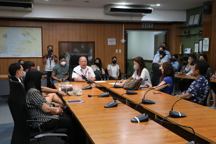 Newly-appointed Subic Bay Metropolitan Authority (SBMA) chairman and administrator Rolen C. Paulino meets with a group of business stakeholders at the Central Business District (CBD) as part of his re-familiarization about the status of the Subic Bay Freeport.