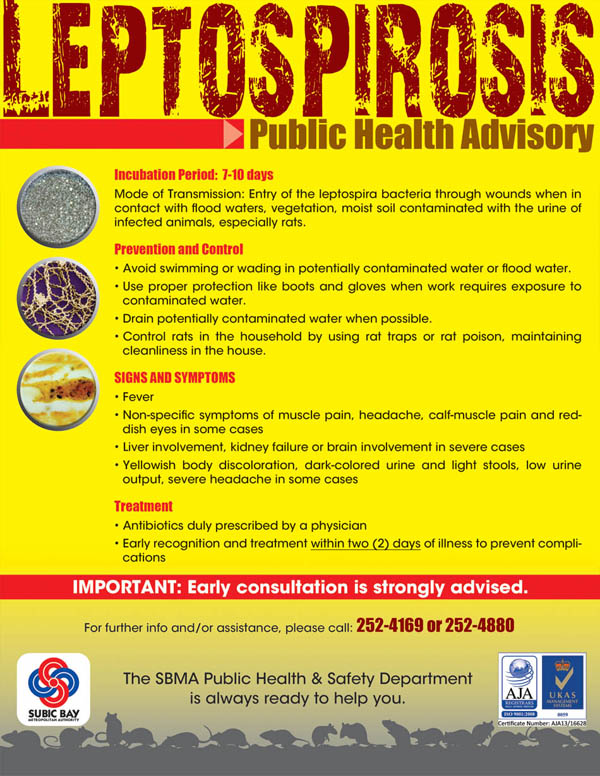 Leptospirosis advisory