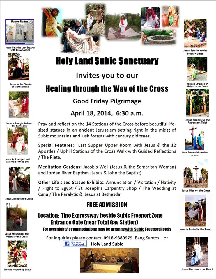 Holy Land Subic 2014 Holy Week Invitation