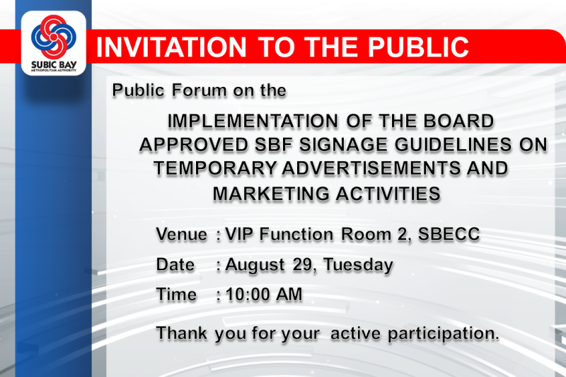 Public Forum on Signage Guidelines