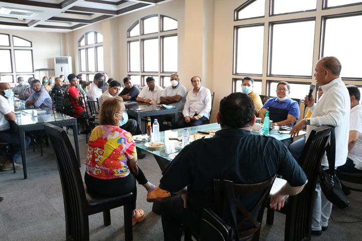 Subic Bay Metropolitan Authority (SBMA) Chairman Rolen C. Paulino meets with truck traders in the Subic Bay Freeport to explain the SBMA Board resolution that seeks to transfer all truck traders to Tipo area and its provision for extension to transfer.