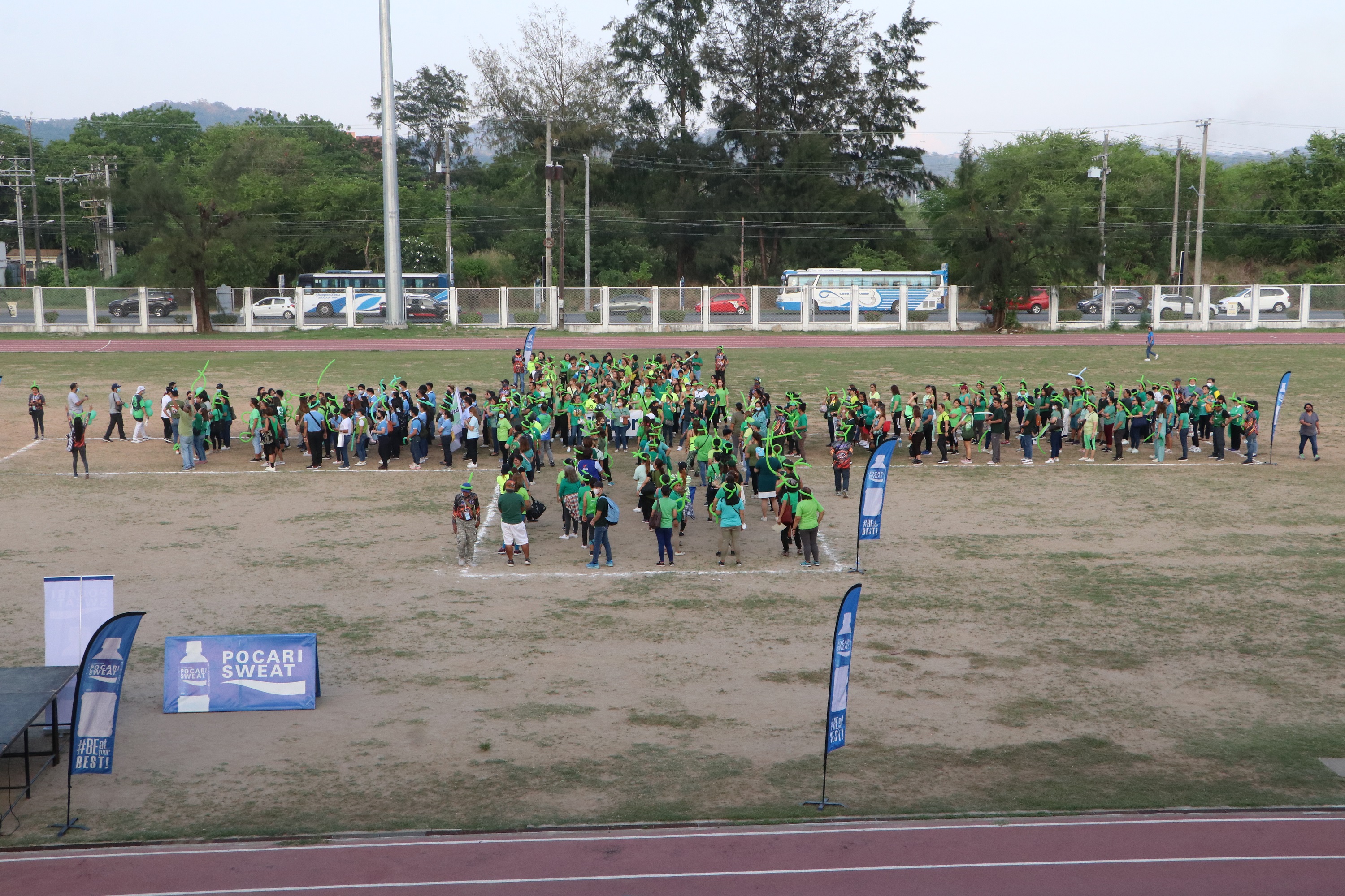 Zumbathon 2023 forms human cross formation for World Day for Safety and ...
