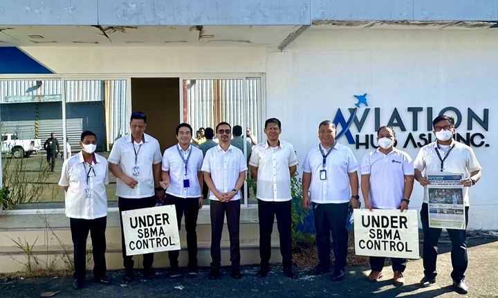 SBMA Chairman and Administrator Jonathan D. Tan and other officials on Monday repossess the leased properties of Aviation Hub Asia, Inc., an aviation services company inside the premier Freeport, after incurring contractual defaults amounting to P20M and US$110 from the agency.