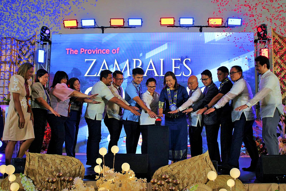 Officials from the Subic Bay Metropolitan Authority (SBMA), Department of Information and Communications Technology (DICT), Anti-Red Tape Authority (ARTA), Department of the Interior and Local Government (DILG), Police Regional Office 3 (PRO3), Bureau of Fire Protection (BFP), Philippine Statistics Authority (PSA), Department of Trade and Industry (DTI), and local government units push the launch button signaling the activation of the eGov and eLGU app in the City of Olongapo and the Province of Zambales, at the Subic Bay Exhibition and Convention Center (SBECC) on Tuesday. The launching of the two apps will boost the efficiency of government services in Central Luzon as the national government has already launched the apps to other regions in the Philippines.