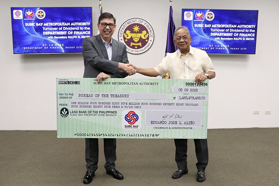 SBMA turns over PHP 1.465B revenue earnings to the national coffers